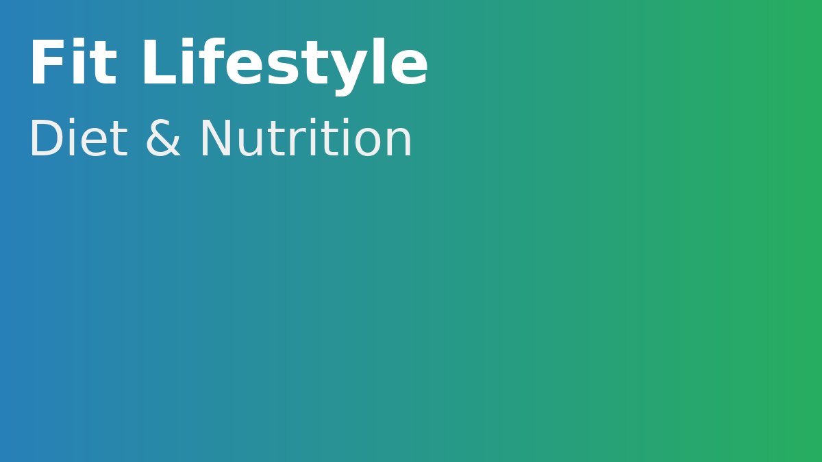Diet & Nutrition banner