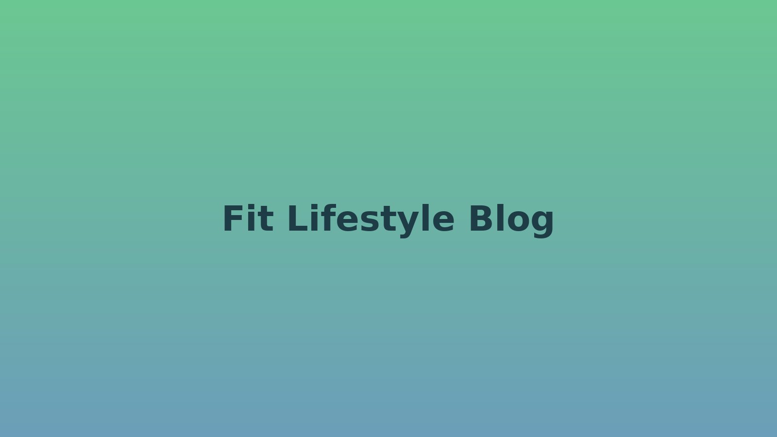 Fit Lifestyle Blog banner